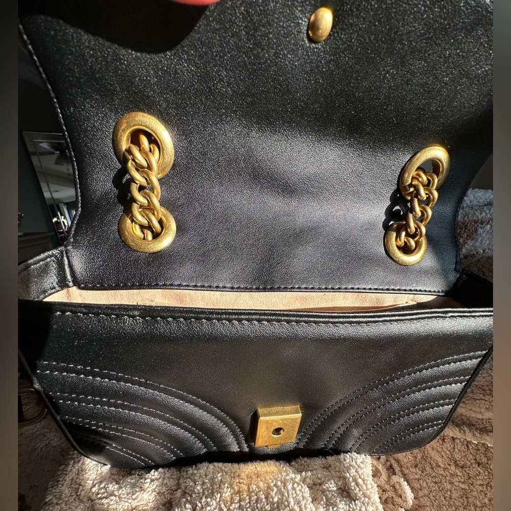 🎸GUCCI🎸🔥NWOT🔥Authentic Marmont Mini Matelassé Shoulder Bag - Picture 9 of 16